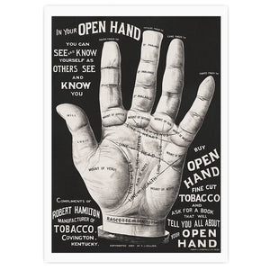 Open hand, palm reading. Original from the Library of Congress, poster  PS005