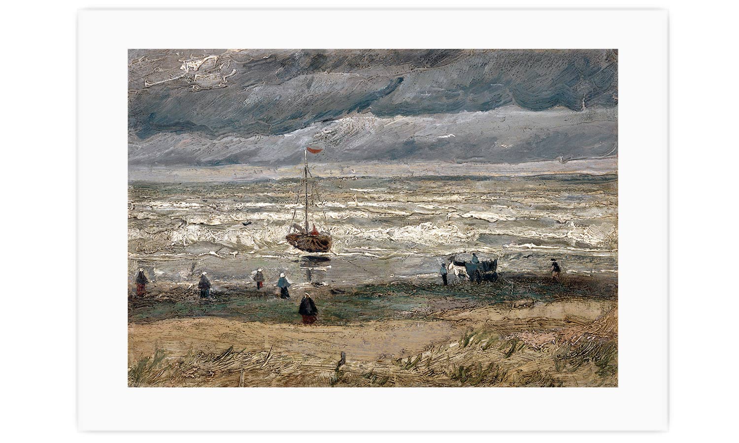 Vincent van Gogh's Beach at Scheveningen in Stormy Weather (1882) , poster  PS027