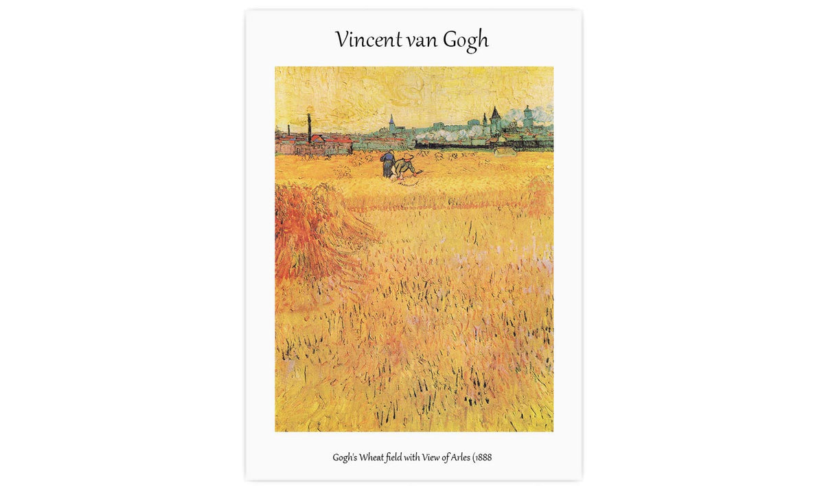 Vincent van Gogh's Wheat field with View of Arles (1888), poster  PS063