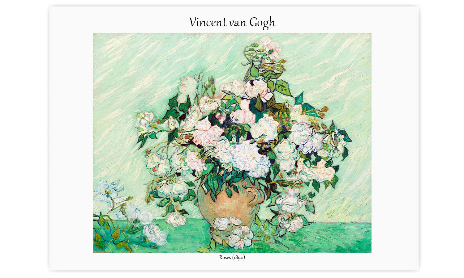 Roses (1890) by Vincent Van Gogh , poster  PS074