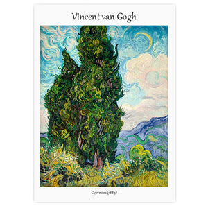 Cypresses (1889) by Vincent Van Gogh, poster  PS097