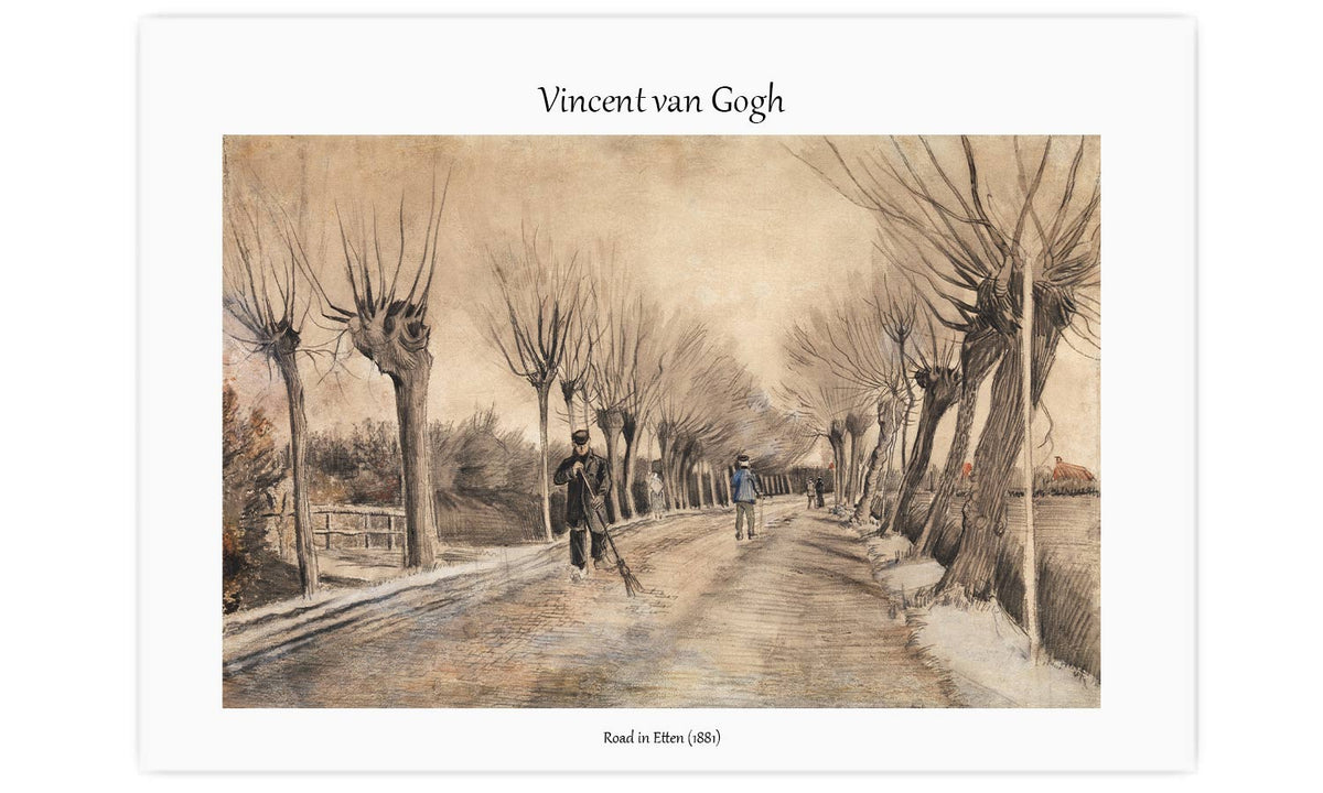 Road in Etten (1881) by Vincent Van Gogh, poster  PS106