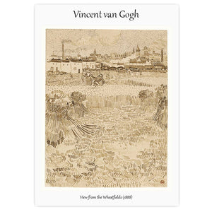 View from the Wheatfields (1888) by Vincent Van Gogh, poster  PS109