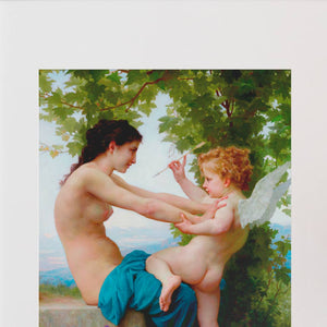 A Young Girl Defending Herself against Eros (1825-1905) William-Adolphe Bouguereau, poster  PS007