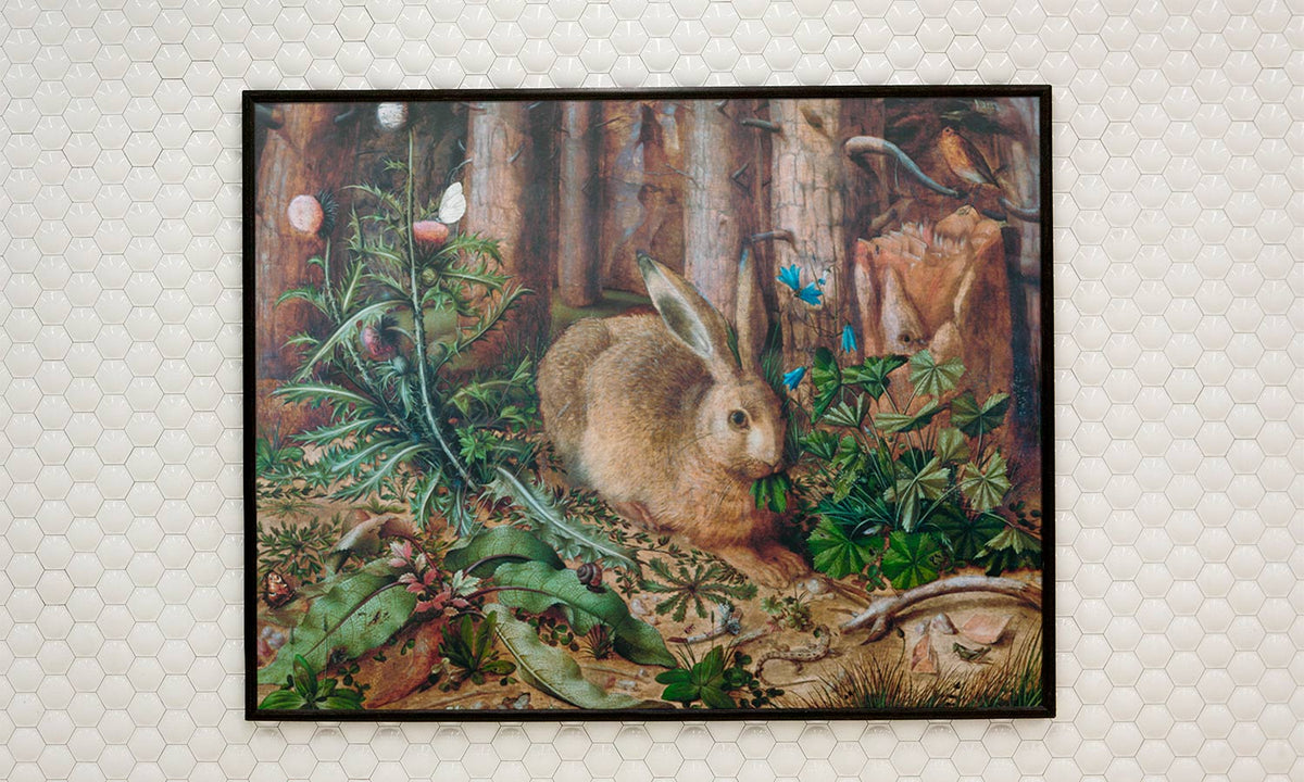 A Hare in the Forest (1585) painting by Hans Hoffmann, poster  PS008