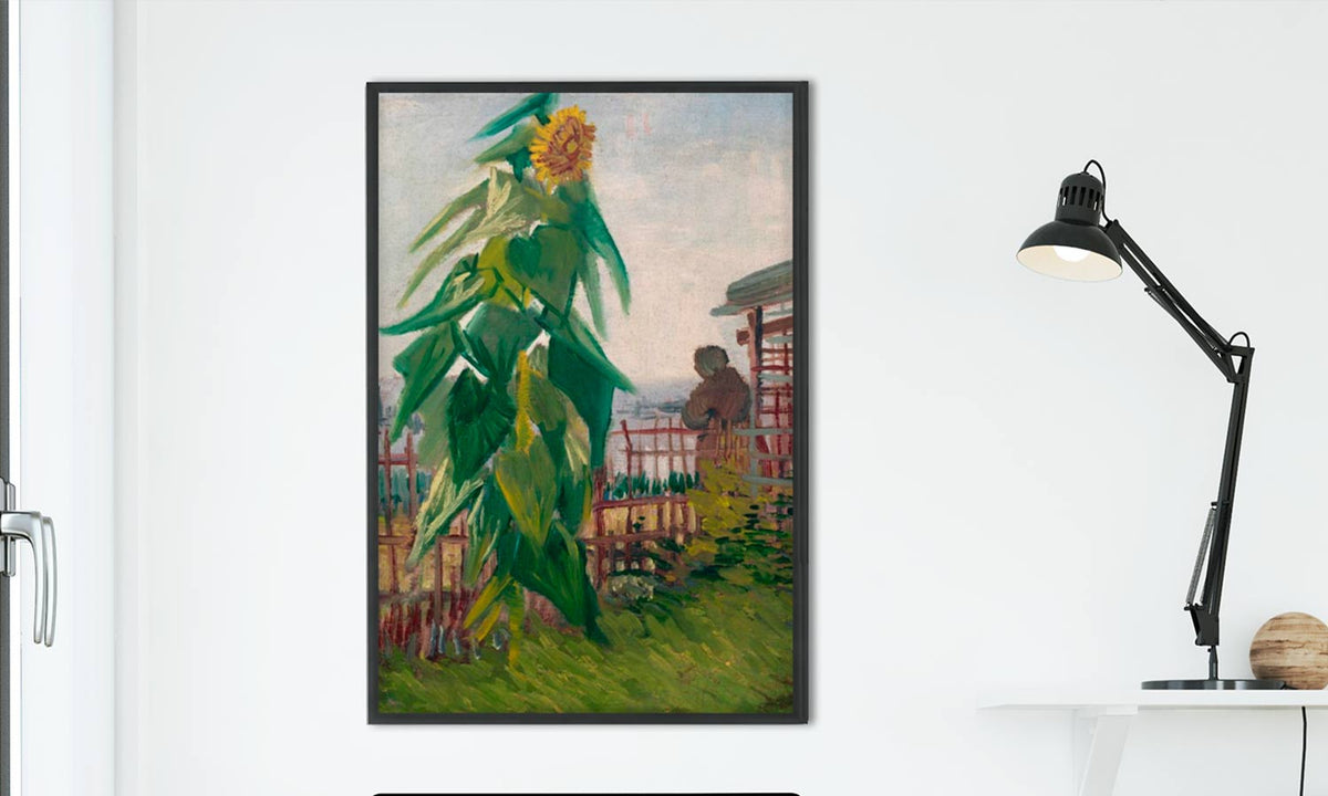Vincent van Gogh's Allotment with Sunflower (1887), poster  PS088