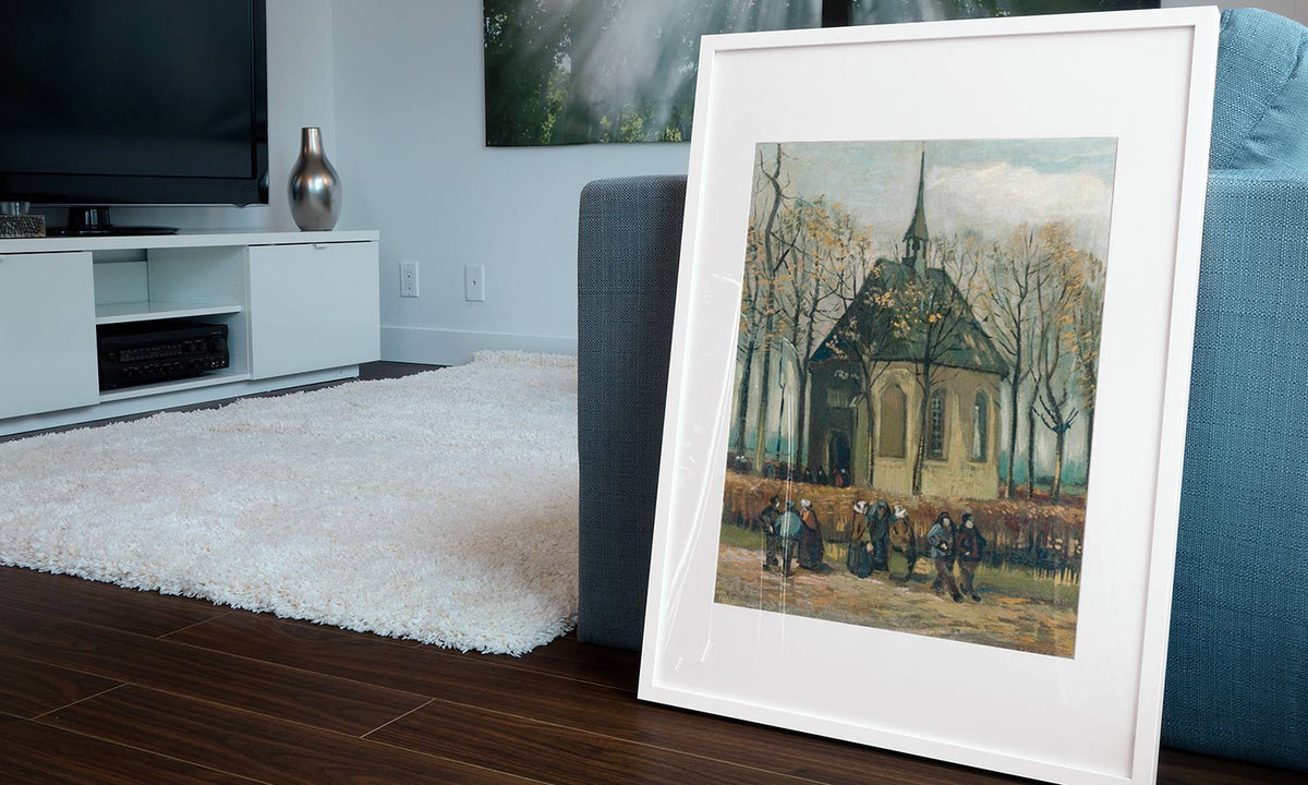Vincent van Gogh's Congregation Leaving the Reformed Church in Nuenen (1884), poster  PS087