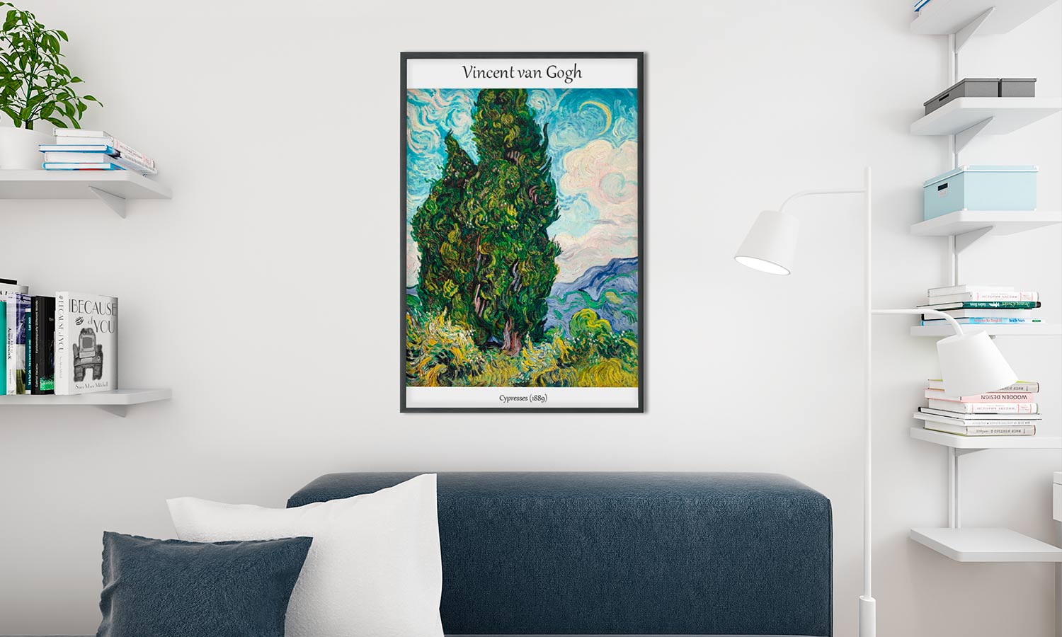 Cypresses (1889) by Vincent Van Gogh, poster  PS097