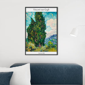 Cypresses (1889) by Vincent Van Gogh, poster  PS097