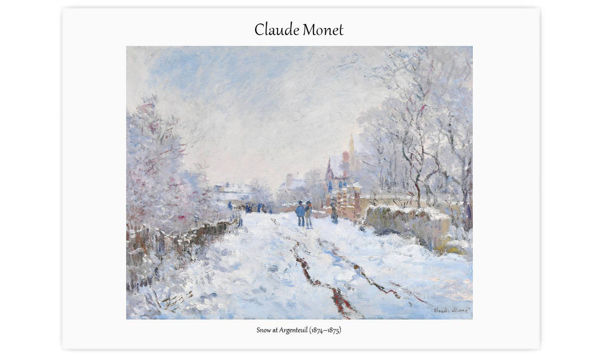 Claude Monet's Snow at Argenteuil (1874–1875), poster  PS119