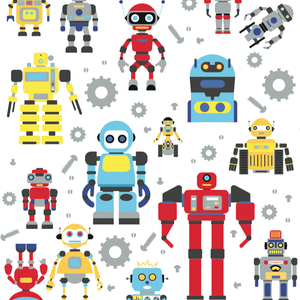 Robots - Dekoracije za prozore WL048
