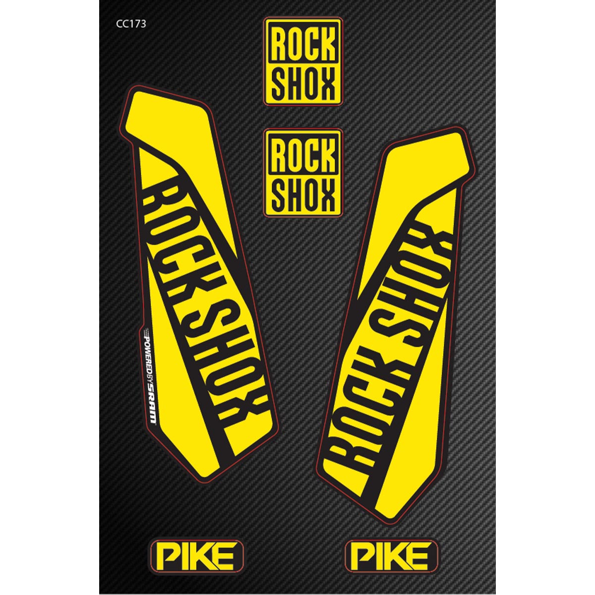 Rock Shox BOST samolepilne nalepke za kolesa - CC173-Life-decor.si