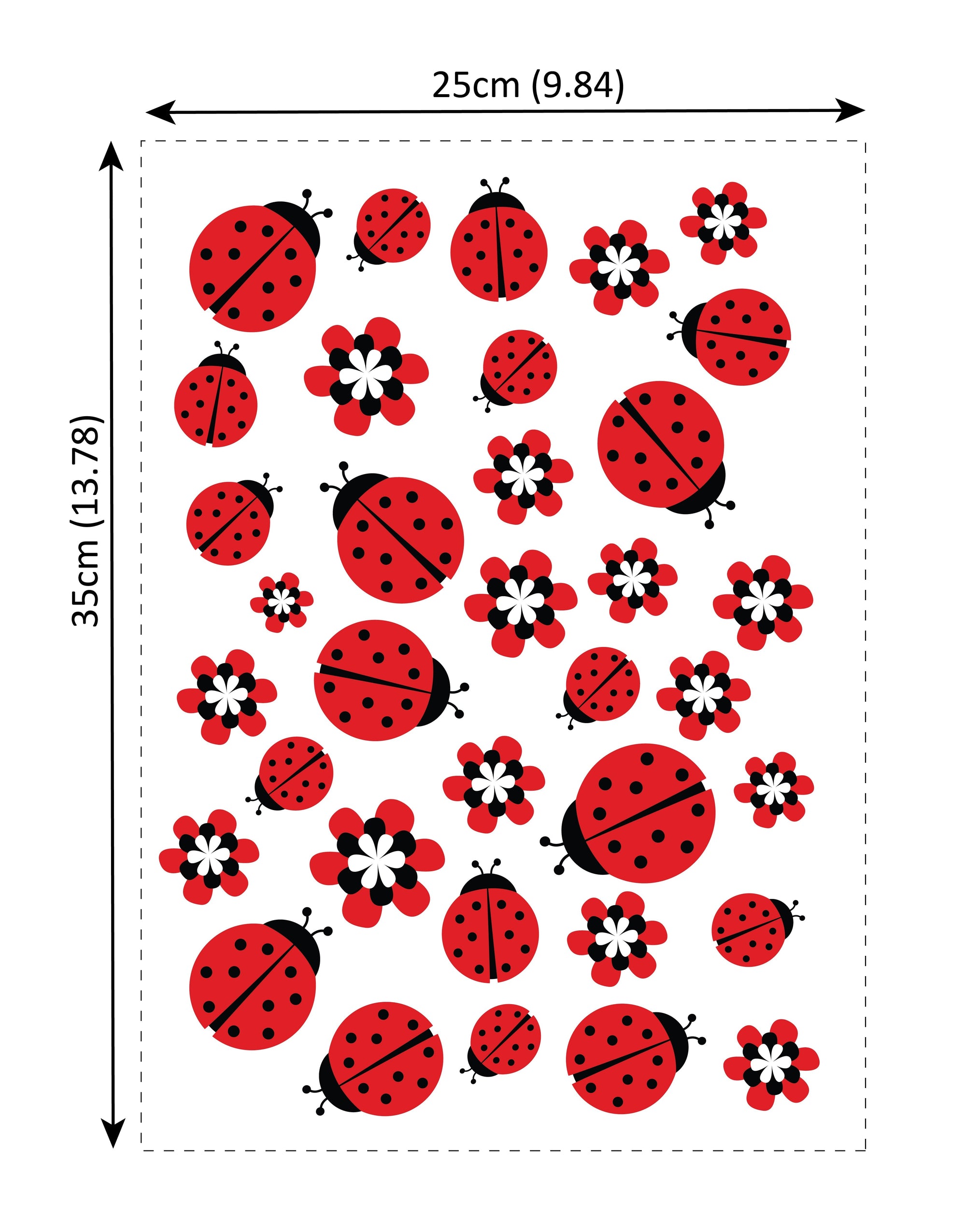 Samolepilne nalepke za kolo ali avto - Lady Bug - CB010-Life-decor.si