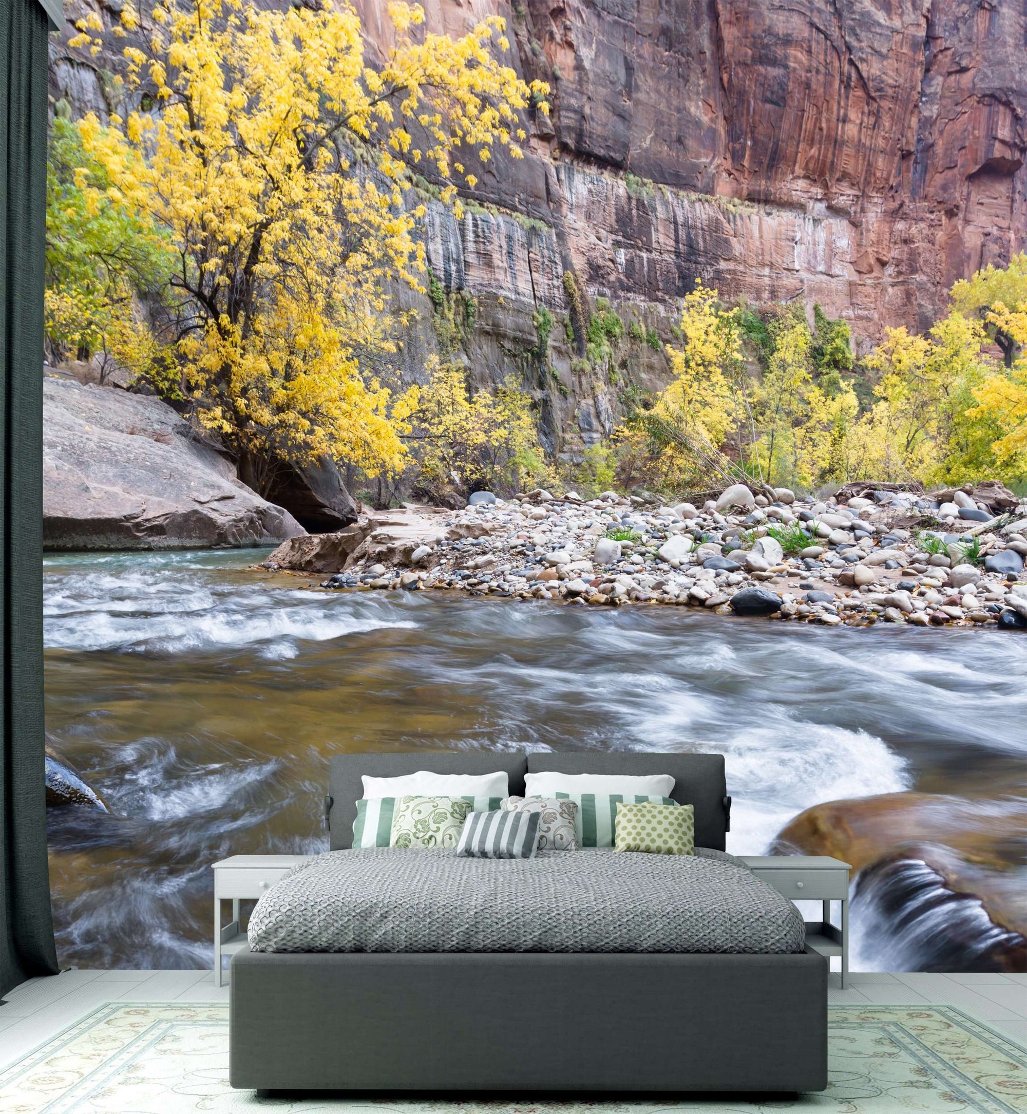 Samolepilne stenske Fototapeta Autumn on the virgin river SW294-Life-decor.si