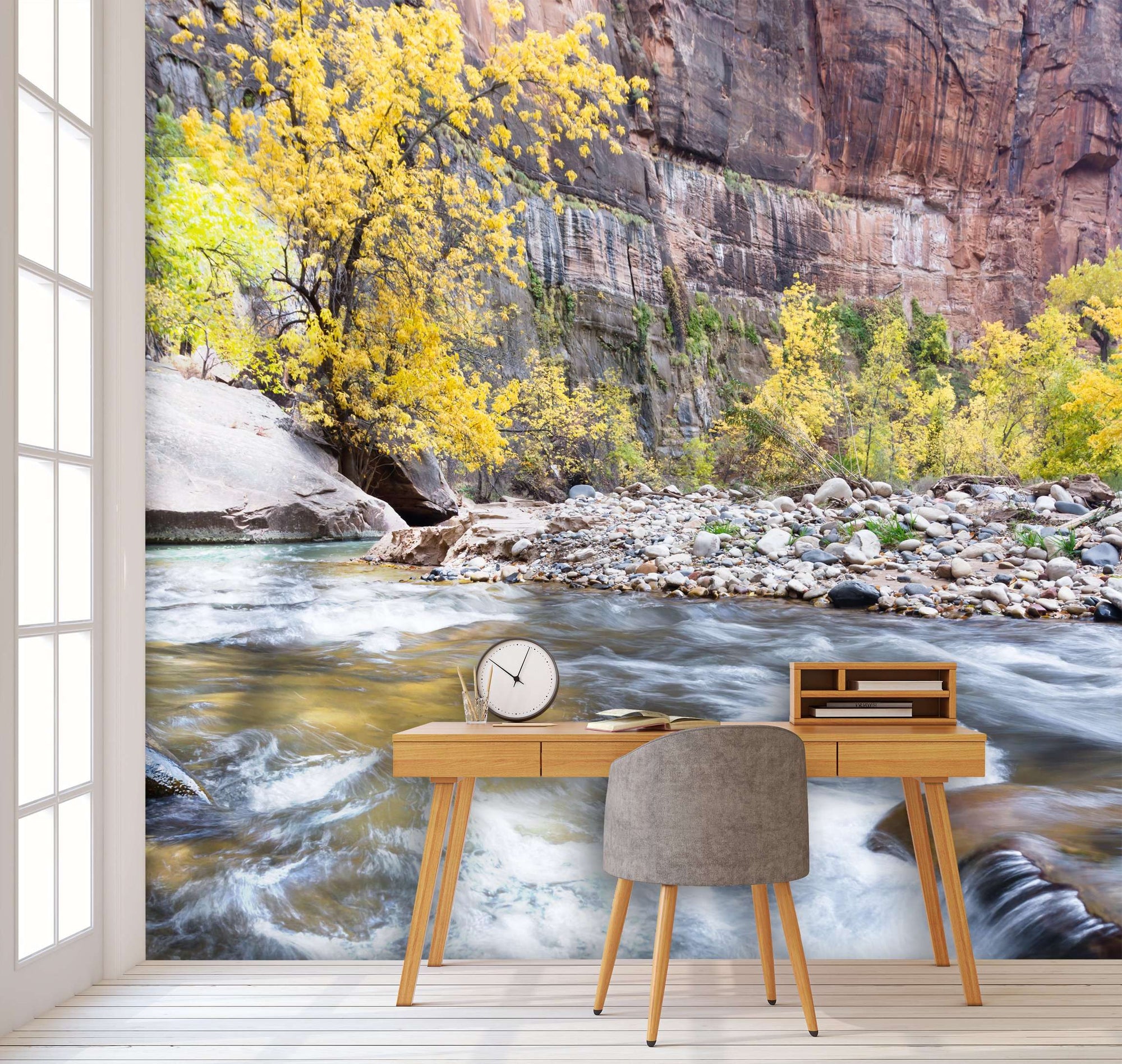 Samolepilne stenske Fototapeta Autumn on the virgin river SW294-Life-decor.si