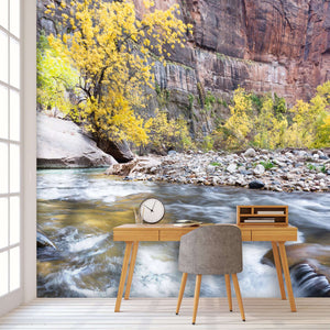 Samolepilne stenske Fototapeta Autumn on the virgin river SW294-Life-decor.si