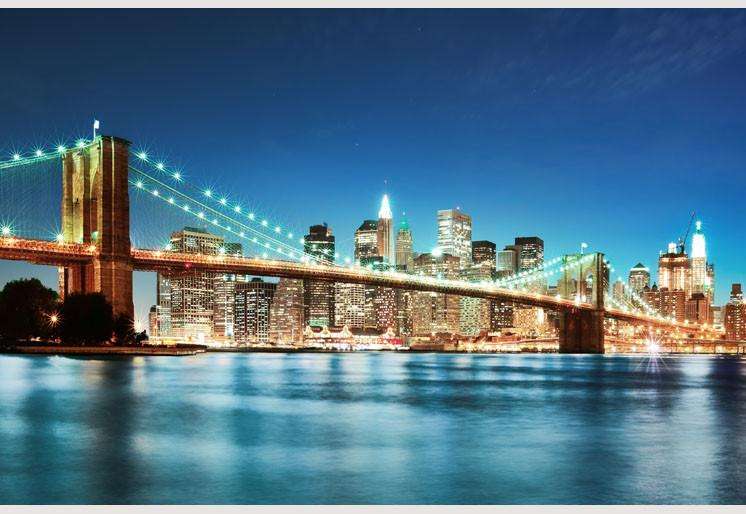 Samolepilne stenske Fototapeta Big Apple after sunset SW040-Life-decor.si