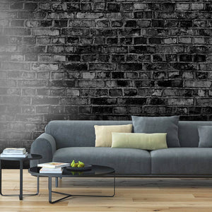 Samolepilne stenske Fototapeta Black brick wall SW031-Life-decor.si