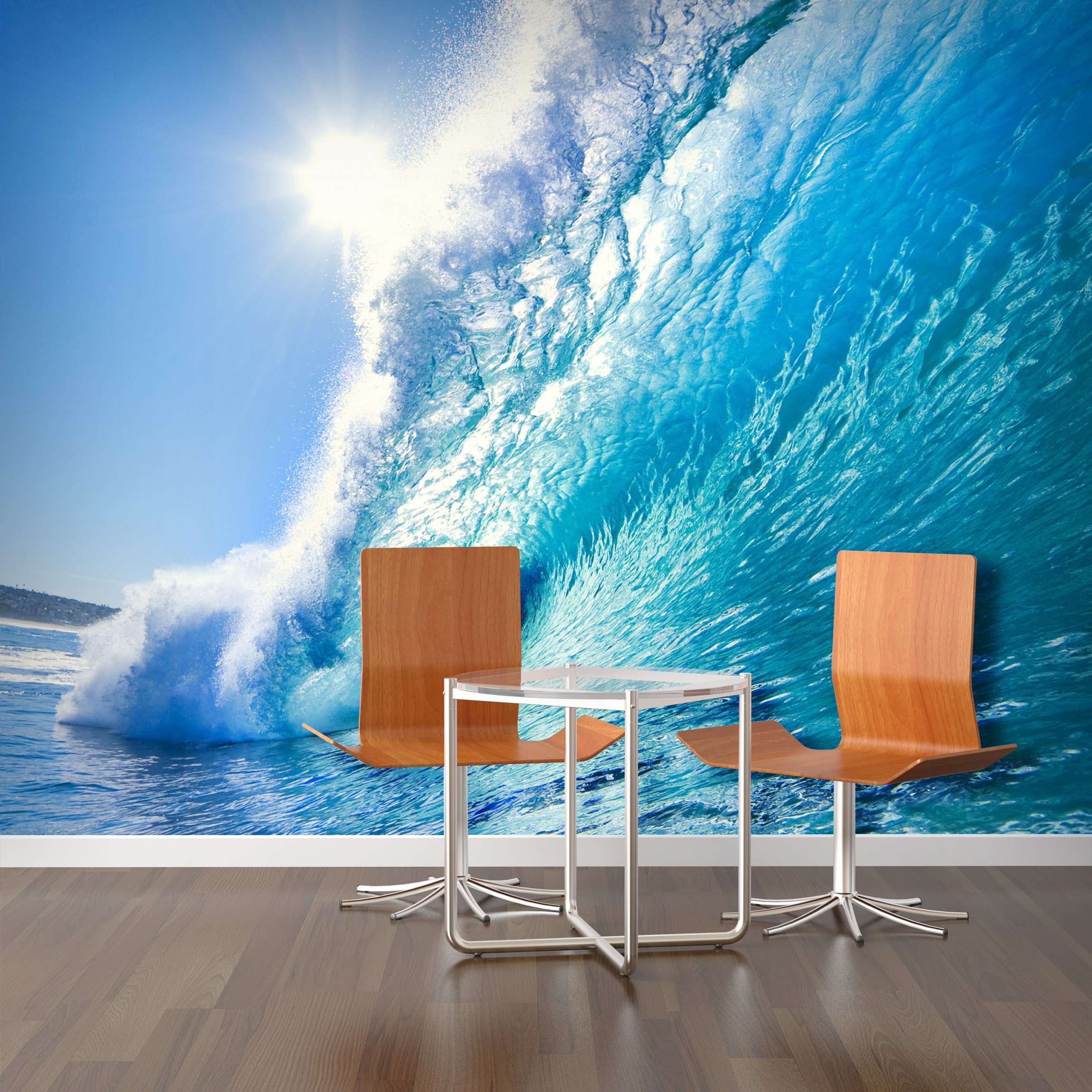 Samolepilne stenske Fototapeta Blue Ocean Wave SW015-Life-decor.si