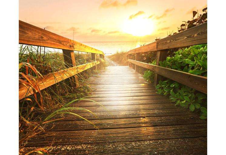 Samolepilne stenske Fototapeta Boardwalk on beach SW212-Life-decor.si