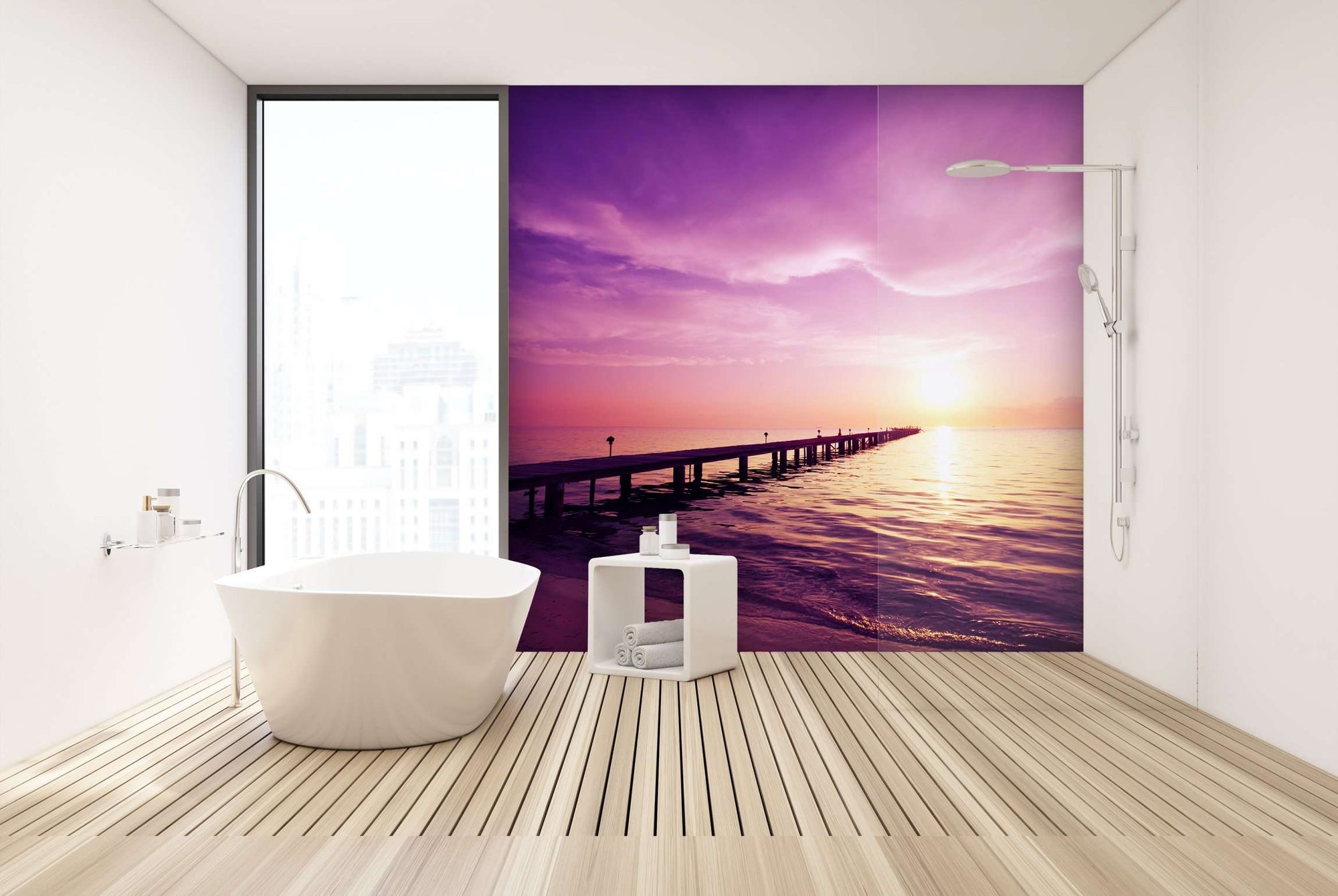 Samolepilne stenske Fototapeta Boardwalk on beach SW232-Life-decor.si