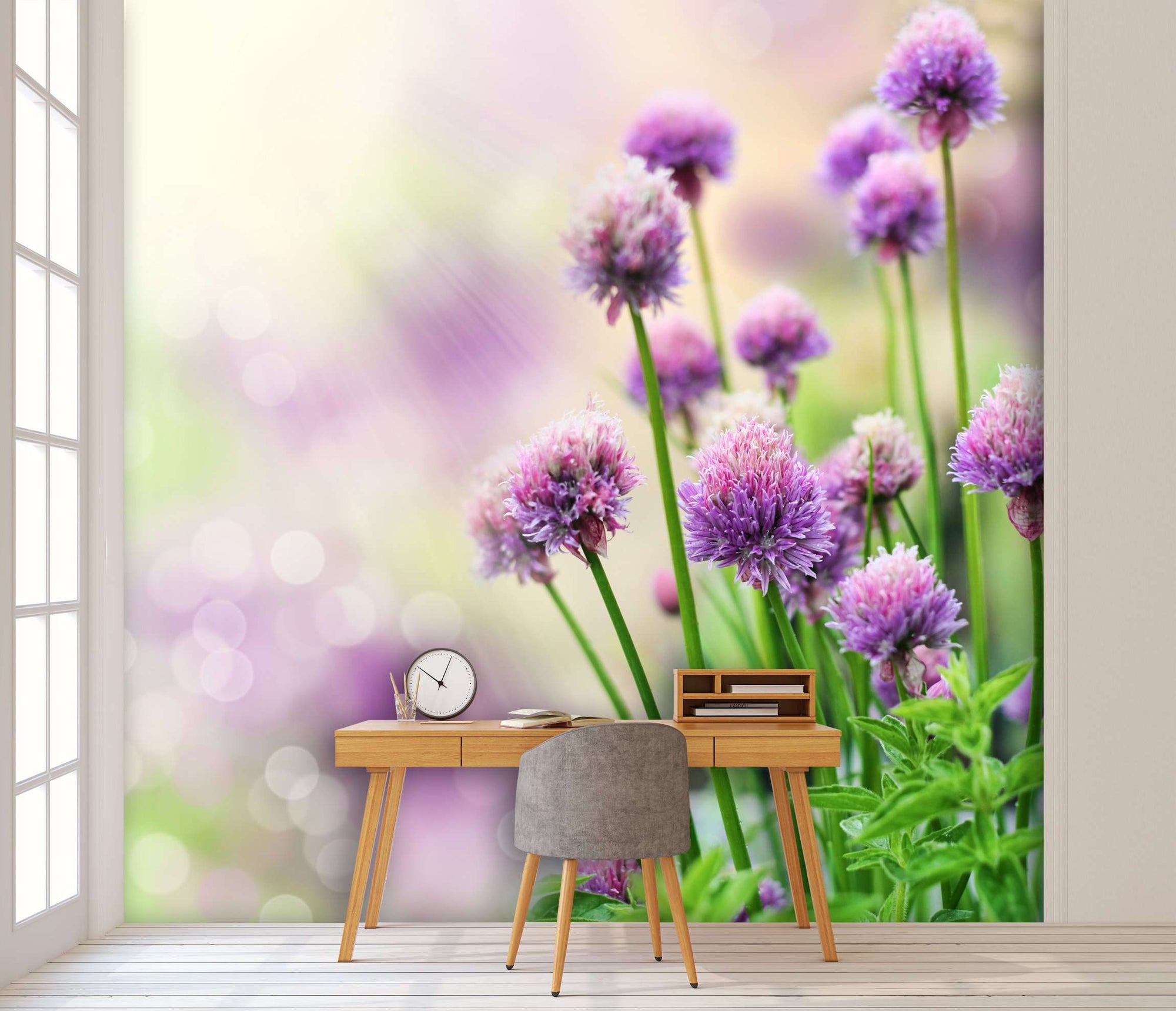 Samolepilne stenske Fototapeta Chive flowers SW234-Life-decor.si