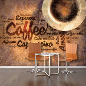 Samolepilne stenske Fototapeta Coffee wordcloud SW054-Life-decor.si