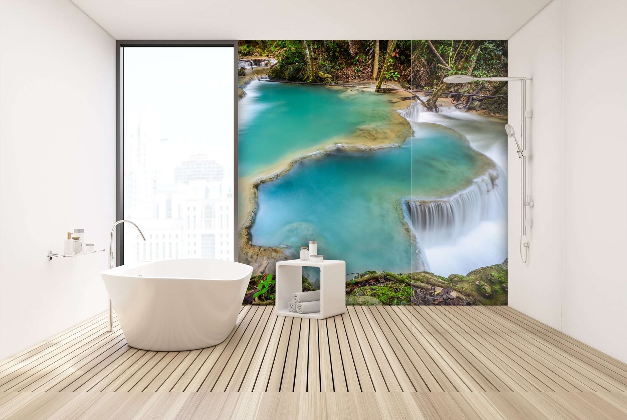 Samolepilne stenske Fototapeta Deep forest Waterfall SW213-Life-decor.si