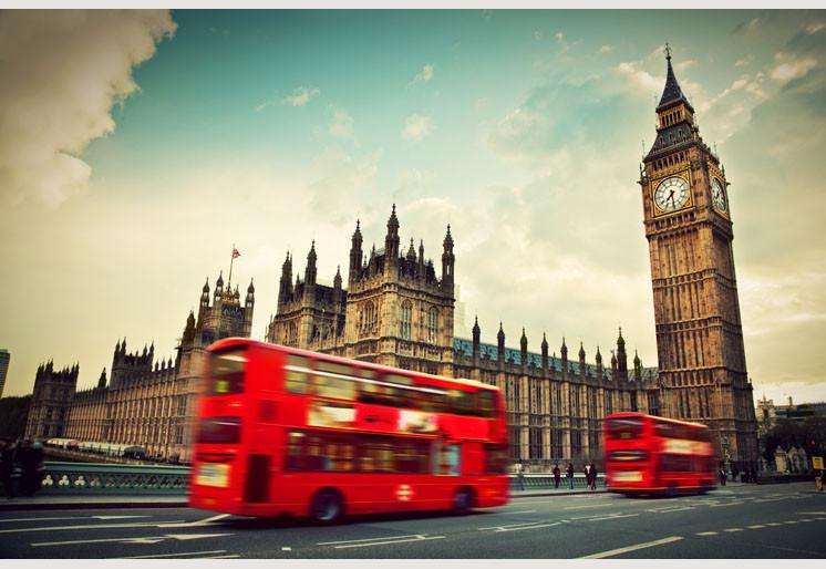 Samolepilne stenske Fototapeta London Red bus SW036-Life-decor.si