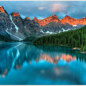 Samolepilne stenske Fototapeta Moraine Lake Sunrise SW086-Life-decor.si