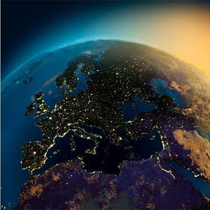 Samolepilne stenske Fototapeta Night view of Europe SW311-Life-decor.si