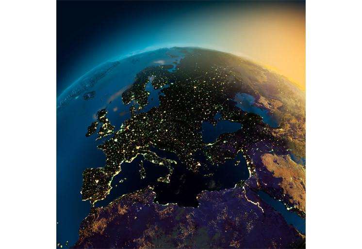 Samolepilne stenske Fototapeta Night view of Europe SW311-Life-decor.si