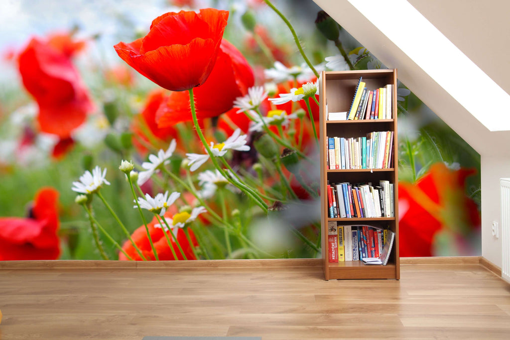 Samolepilne stenske Fototapeta Poppy red SW007-Life-decor.si