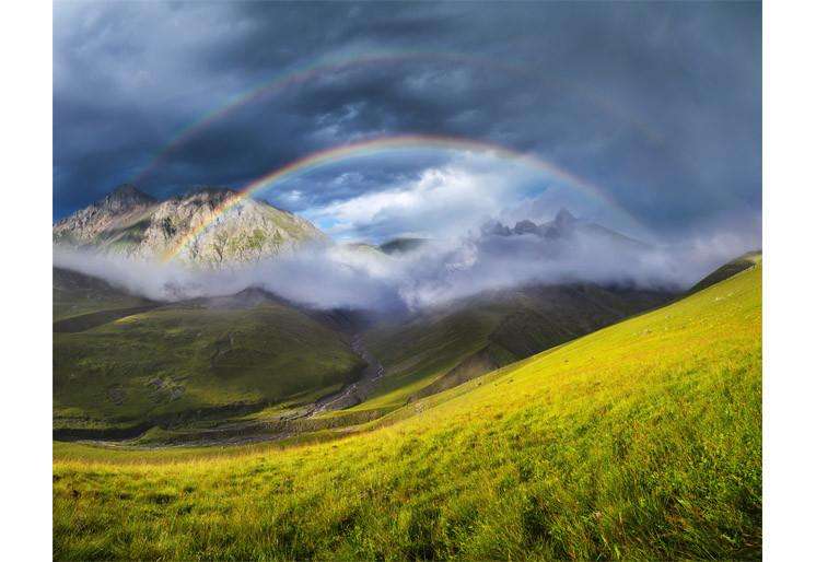 Samolepilne stenske Fototapeta Rainbow in mountain valley SW253-Life-decor.si