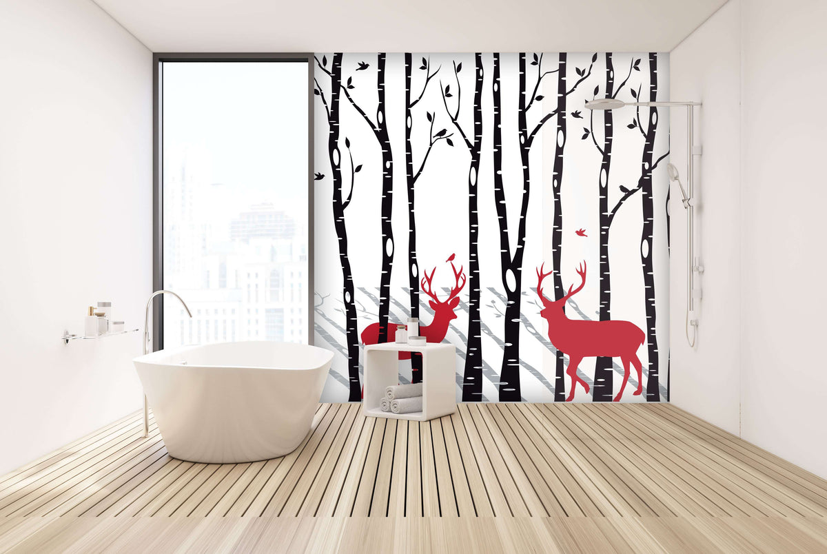 Samolepilne stenske Fototapeta Red forest SW548-Life-decor.si