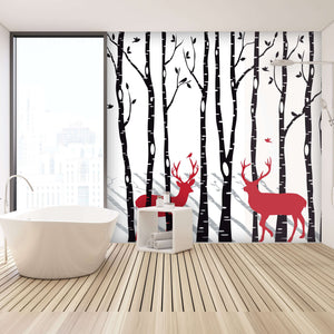 Samolepilne stenske Fototapeta Red forest SW548-Life-decor.si