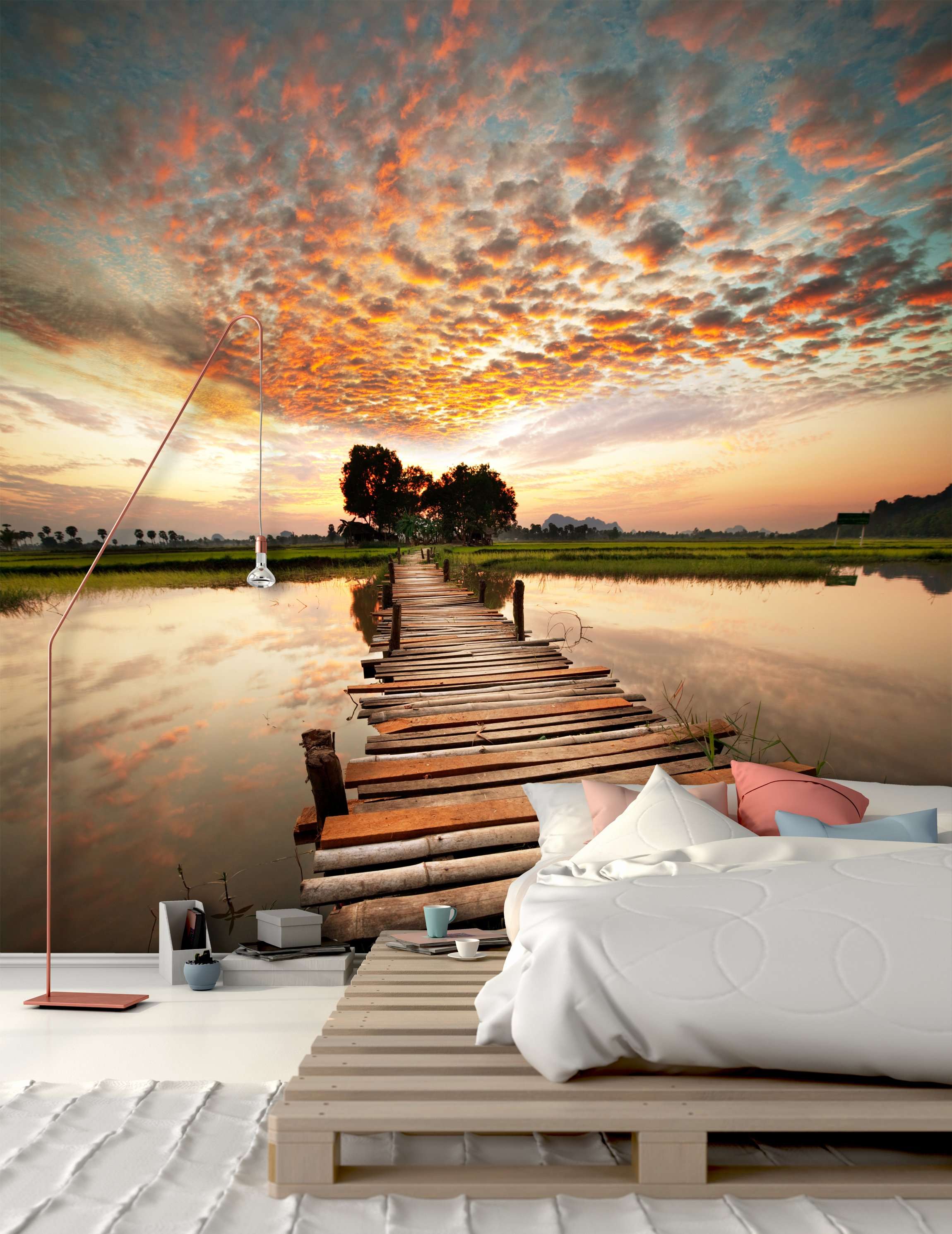 Samolepilne stenske Fototapeta River on sunset SW247-Life-decor.si