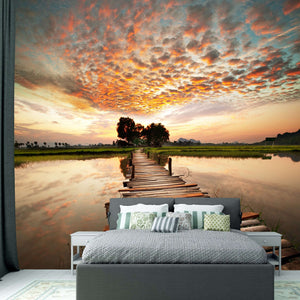 Samolepilne stenske Fototapeta River on sunset SW247-Life-decor.si