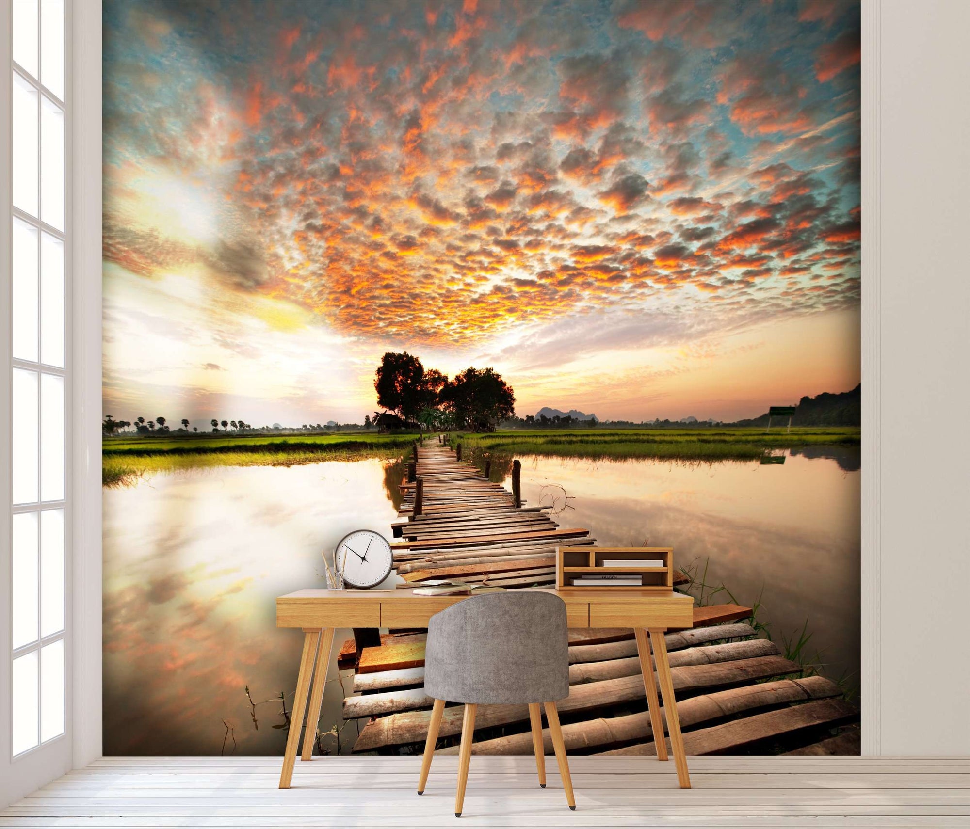 Samolepilne stenske Fototapeta River on sunset SW247-Life-decor.si