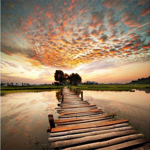 Samolepilne stenske Fototapeta River on sunset SW247-Life-decor.si