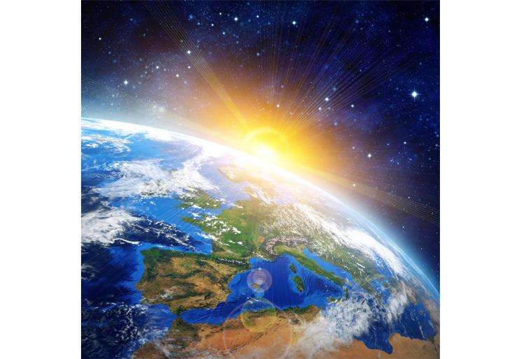 Samolepilne stenske Fototapeta Sunrise over the Earth SW337-Life-decor.si