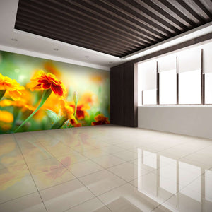 Samolepilne stenske Fototapeta Tagetes Marigold Flower SW098-Life-decor.si