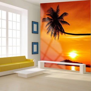 Samolepilne stenske Fototapeta Tropical beach at sunset SW209-Life-decor.si