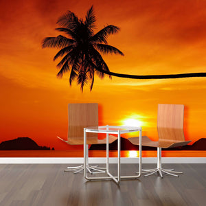 Samolepilne stenske Fototapeta Tropical beach at sunset SW209-Life-decor.si