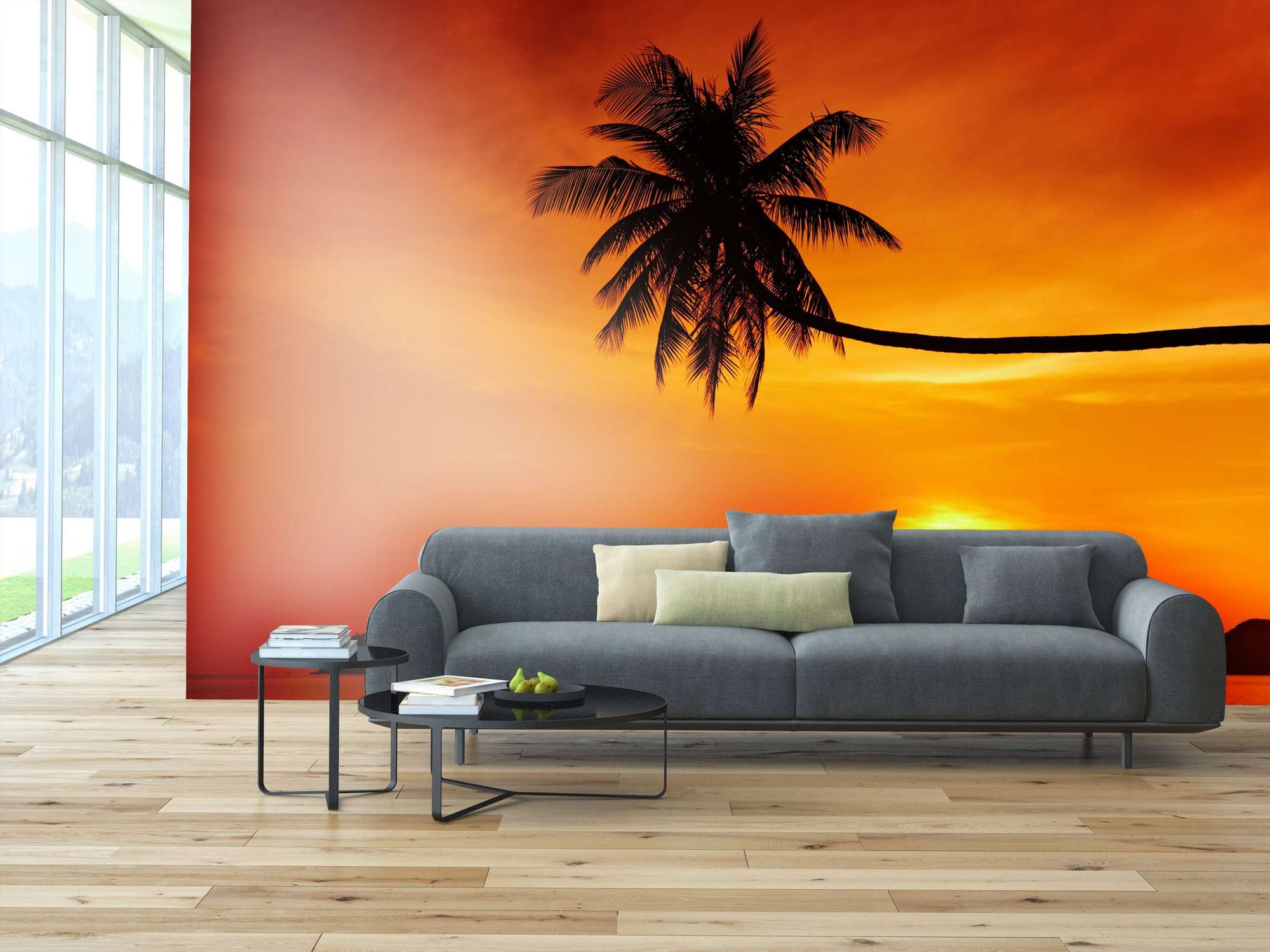 Samolepilne stenske Fototapeta Tropical beach at sunset SW209-Life-decor.si