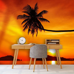 Samolepilne stenske Fototapeta Tropical beach at sunset SW209-Life-decor.si