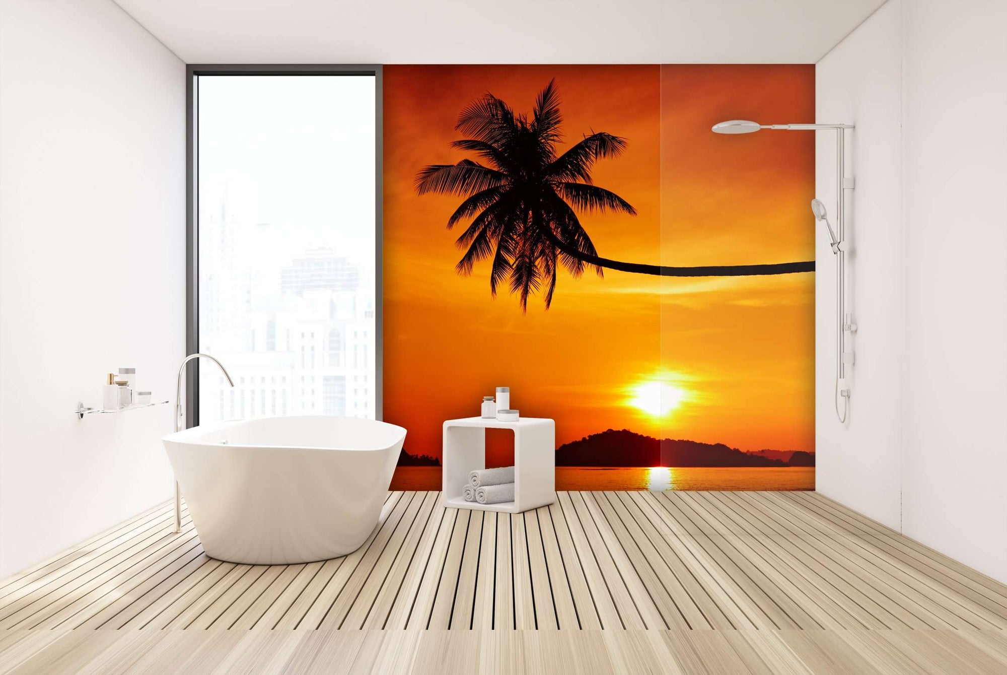 Samolepilne stenske Fototapeta Tropical beach at sunset SW209-Life-decor.si