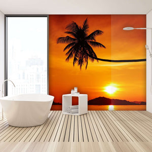 Samolepilne stenske Fototapeta Tropical beach at sunset SW209-Life-decor.si