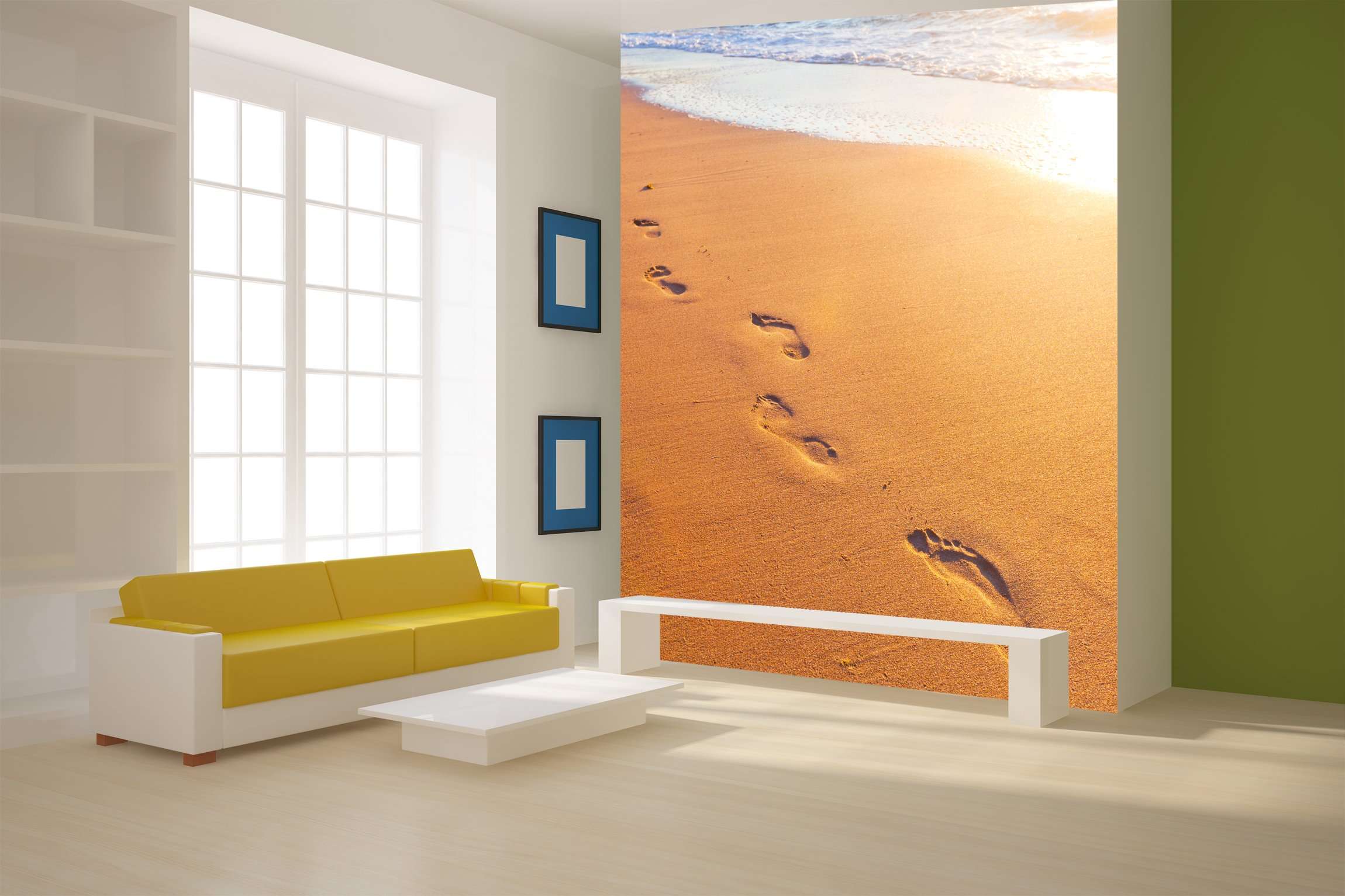 Samolepilne stenske Fototapeta Wave and footsteps SW203-Life-decor.si