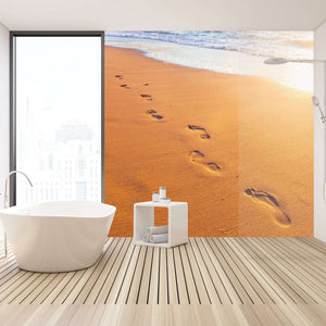 Samolepilne stenske Fototapeta Wave and footsteps SW203-Life-decor.si